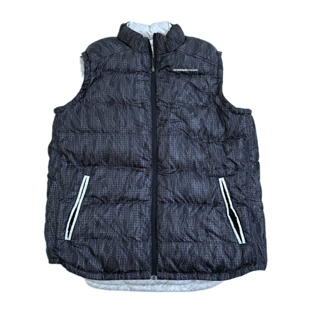Under Armour Vest Men's XL Reversible 700 Down Feathers Zip Jacket Black White